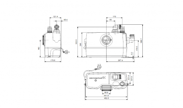 Grundfos SOLOLIFT2 WC-1 97775314 Abwasserhebeanlage Kleinhebeanlage